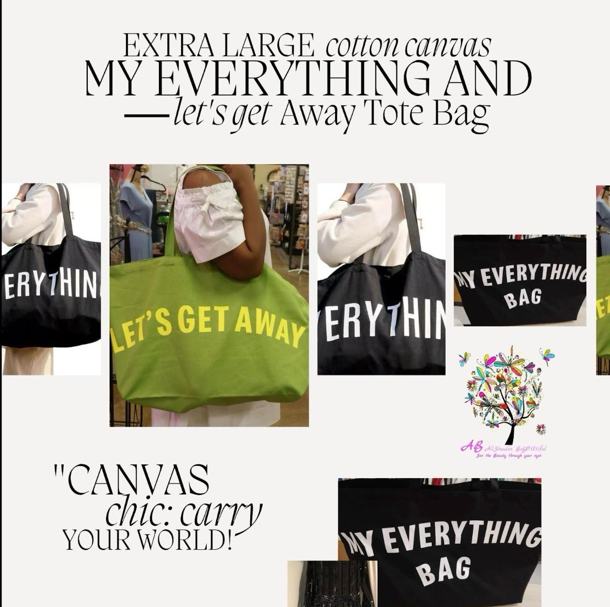 My Everything and Let's Get Away Tote Bag